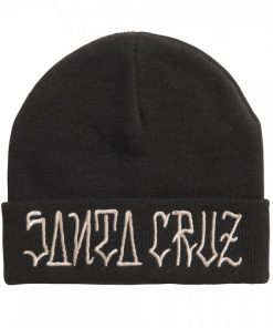 Santa Cruz Lettered Beanie Black